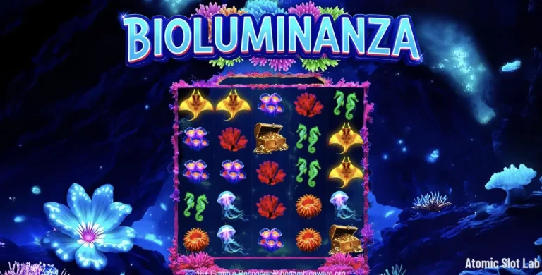 【2026年6月新作】Bioluminanza老虎機：Atomic Slot Lab深海尋寶之旅，最高6100倍贏分！